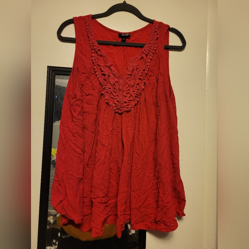 Hot pink flowy tank